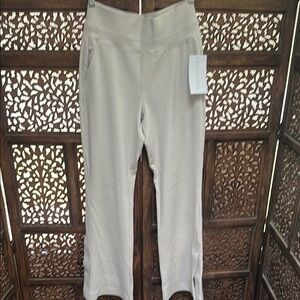 Athleta Venice Flare Light Beige High-Waisted Pants